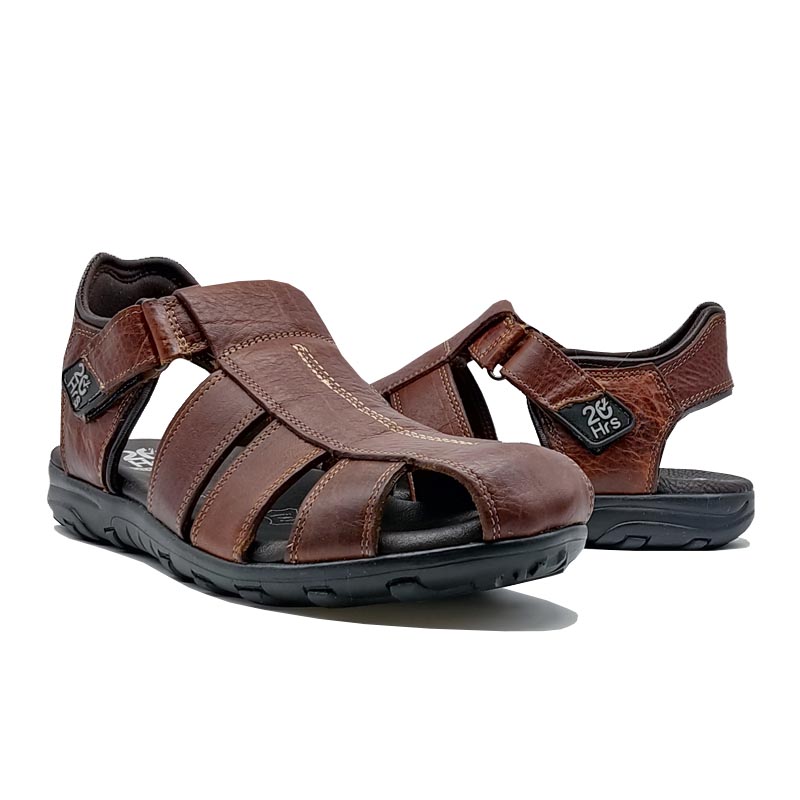 Huarache 20hrs 405 Café Hombre Sandalia 100% Piel Memory Foam Calor Playa