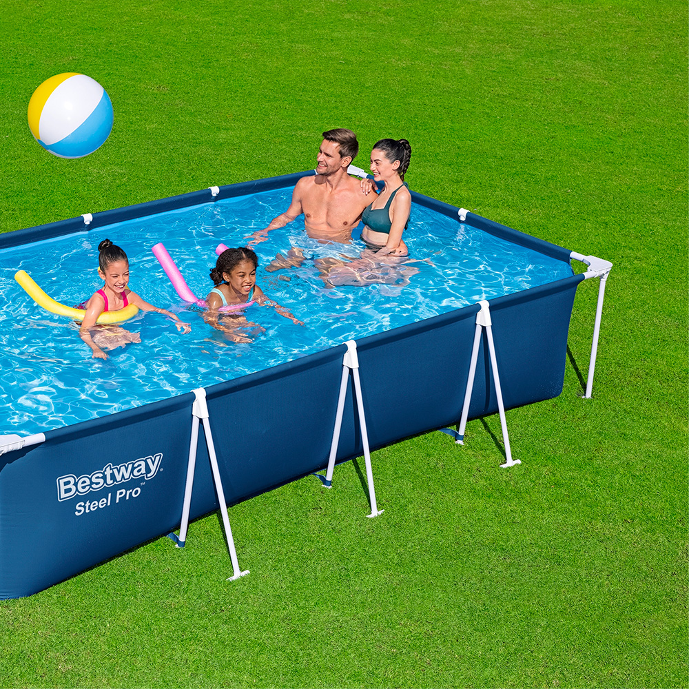 Alberca Estructural Rectangular Bestway 400 Cm Azul 5700 Lts Azul