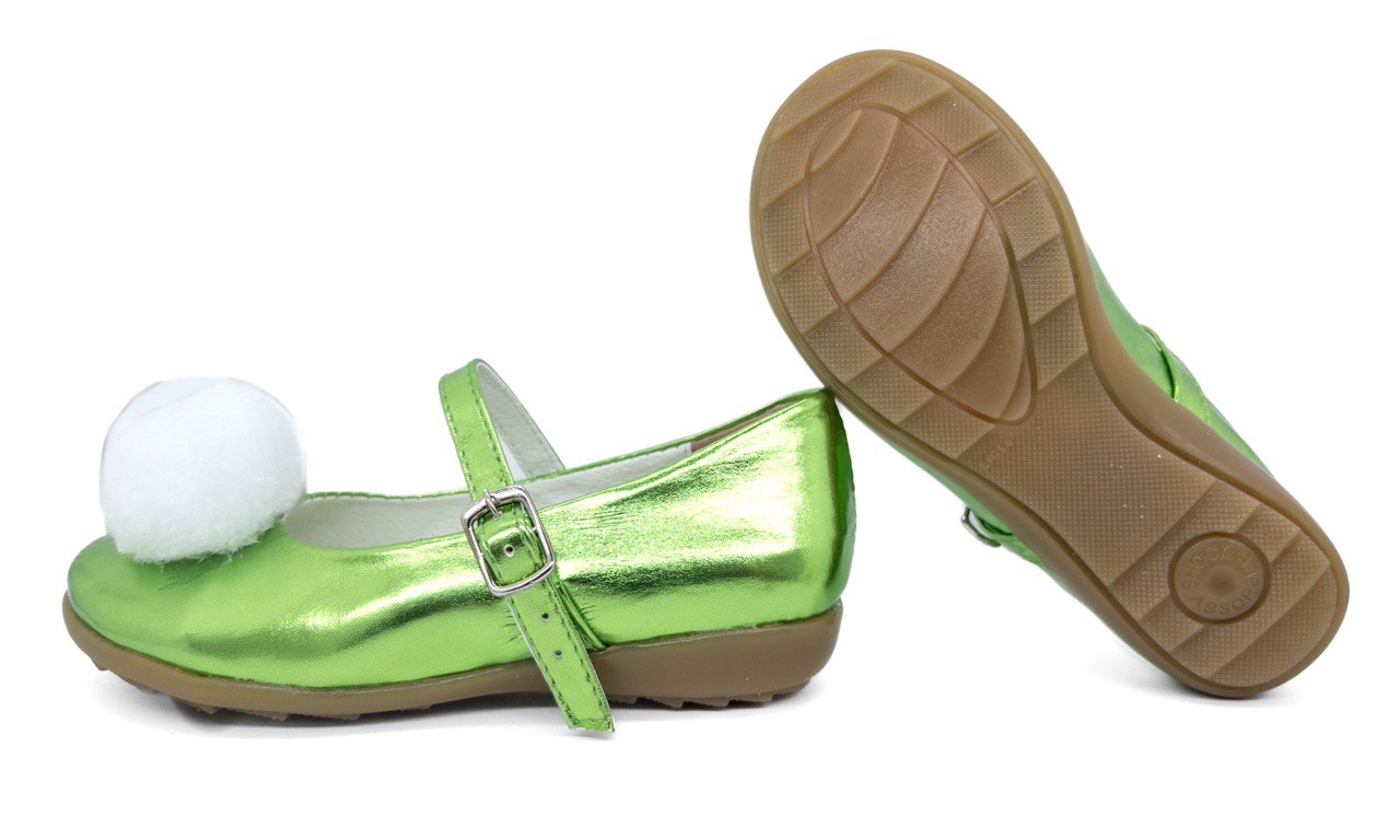 Zapato Niña Campanita Zapatillas Princesas 07-VC Verde Metálico