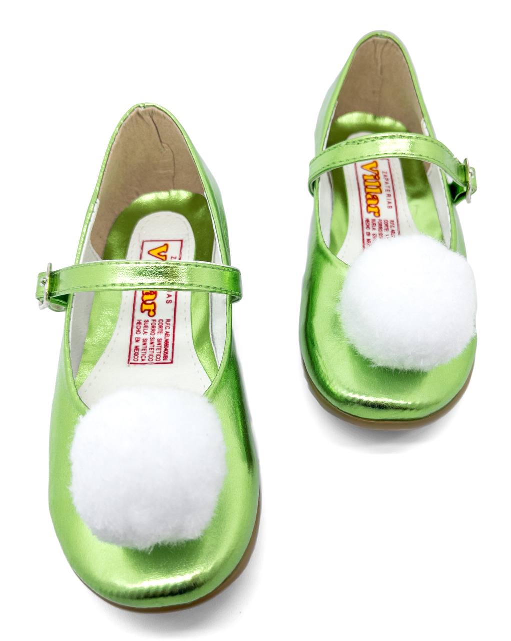 Zapato Niña Campanita Zapatillas Princesas 07-VC Verde Metálico