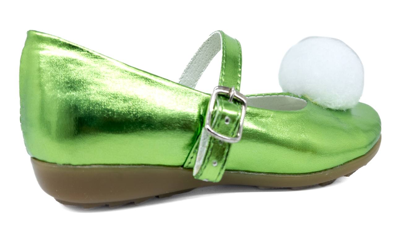 Zapato Niña Campanita Zapatillas Princesas 07-VC Verde Metálico