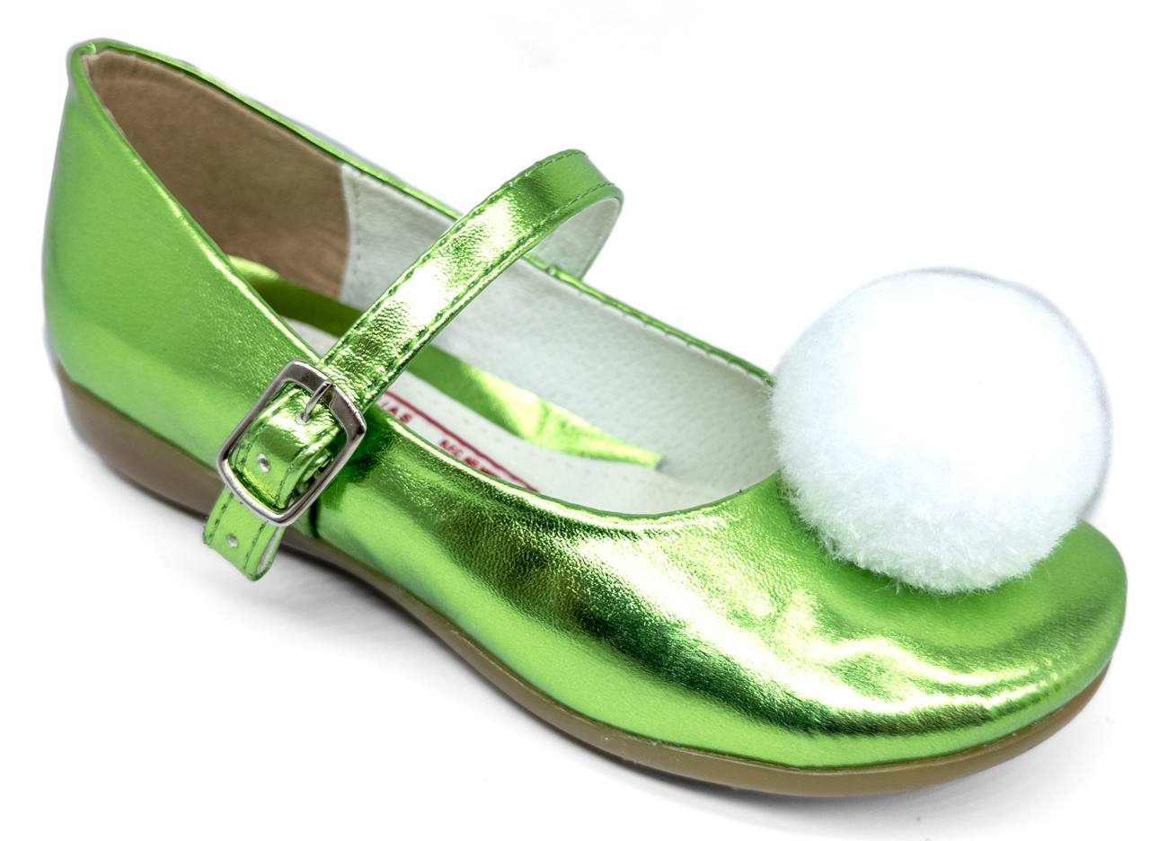 Zapato Niña Campanita Zapatillas Princesas 07-VC Verde Metálico