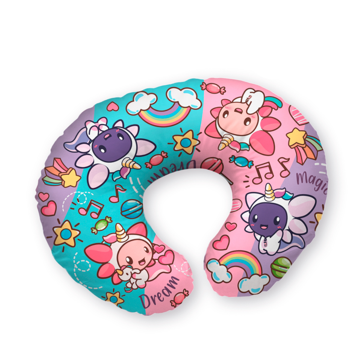 Cojin De Viaje Ajolocornios Almohada Para Cuello Suave Descanso