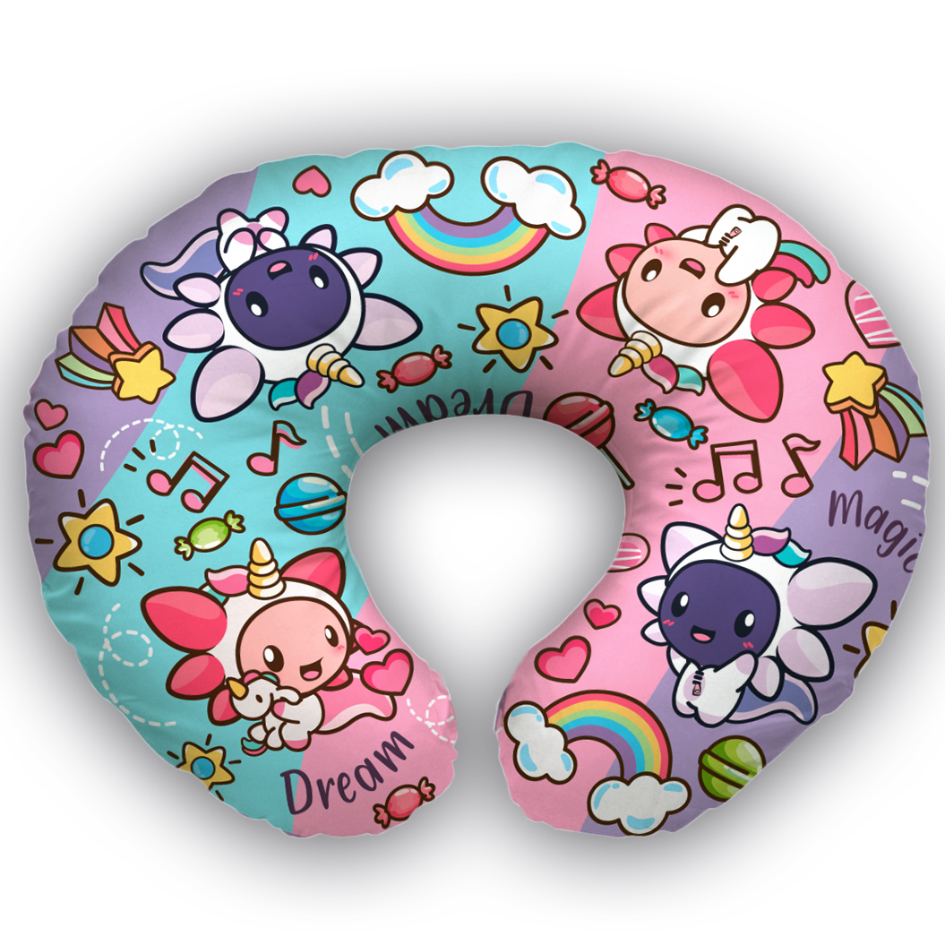 Cojin De Viaje Ajolocornios Almohada Para Cuello Suave Descanso