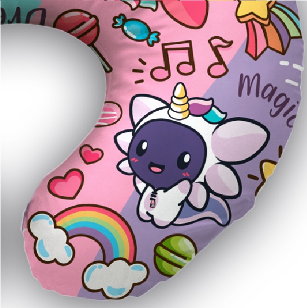Cojin De Viaje Ajolocornios Almohada Para Cuello Suave Descanso
