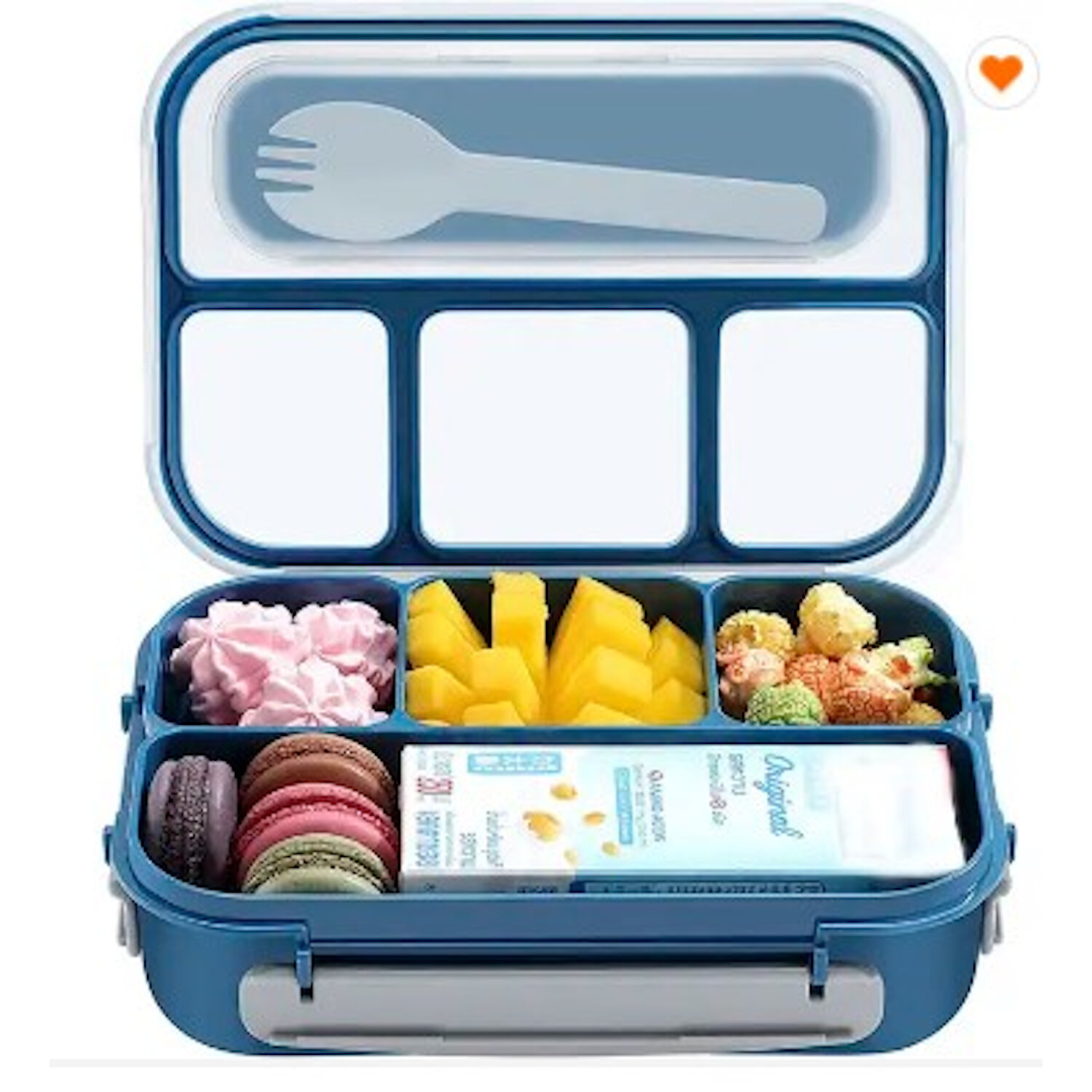 Contendor Lonchera Lunch Box Hermético con 4 Divisiones