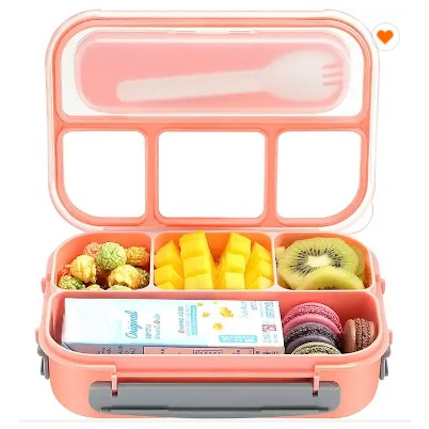 Contendor Lonchera Lunch Box Hermético con 4 Divisiones