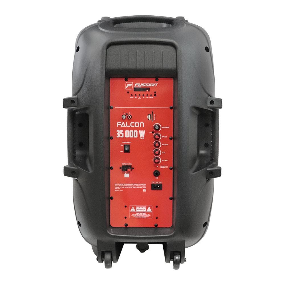Bocina Bafle 15 Falcon 35,000 Pmpo portátil Con Bluetooth Negro, excelente calidad