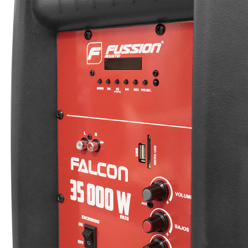 Bocina Bafle 15 Falcon 35,000 Pmpo portátil Con Bluetooth Negro, excelente calidad