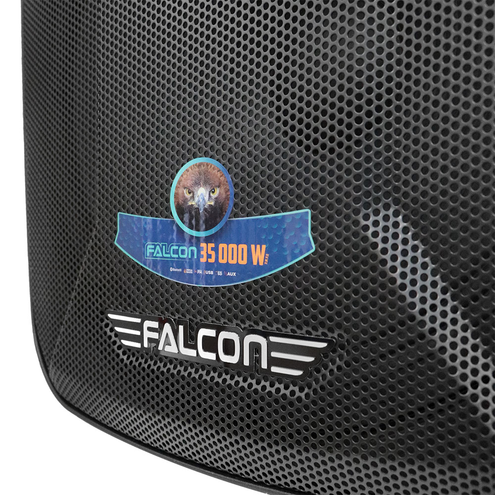 Bocina Bafle 15 Falcon 35,000 Pmpo portátil Con Bluetooth Negro, excelente calidad