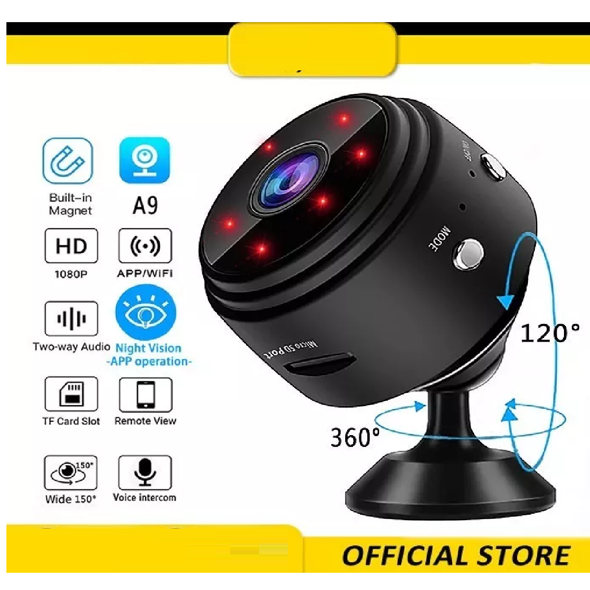 Mini Cámaras Espia Wifi De Seguridad Vigilancia Hd A9