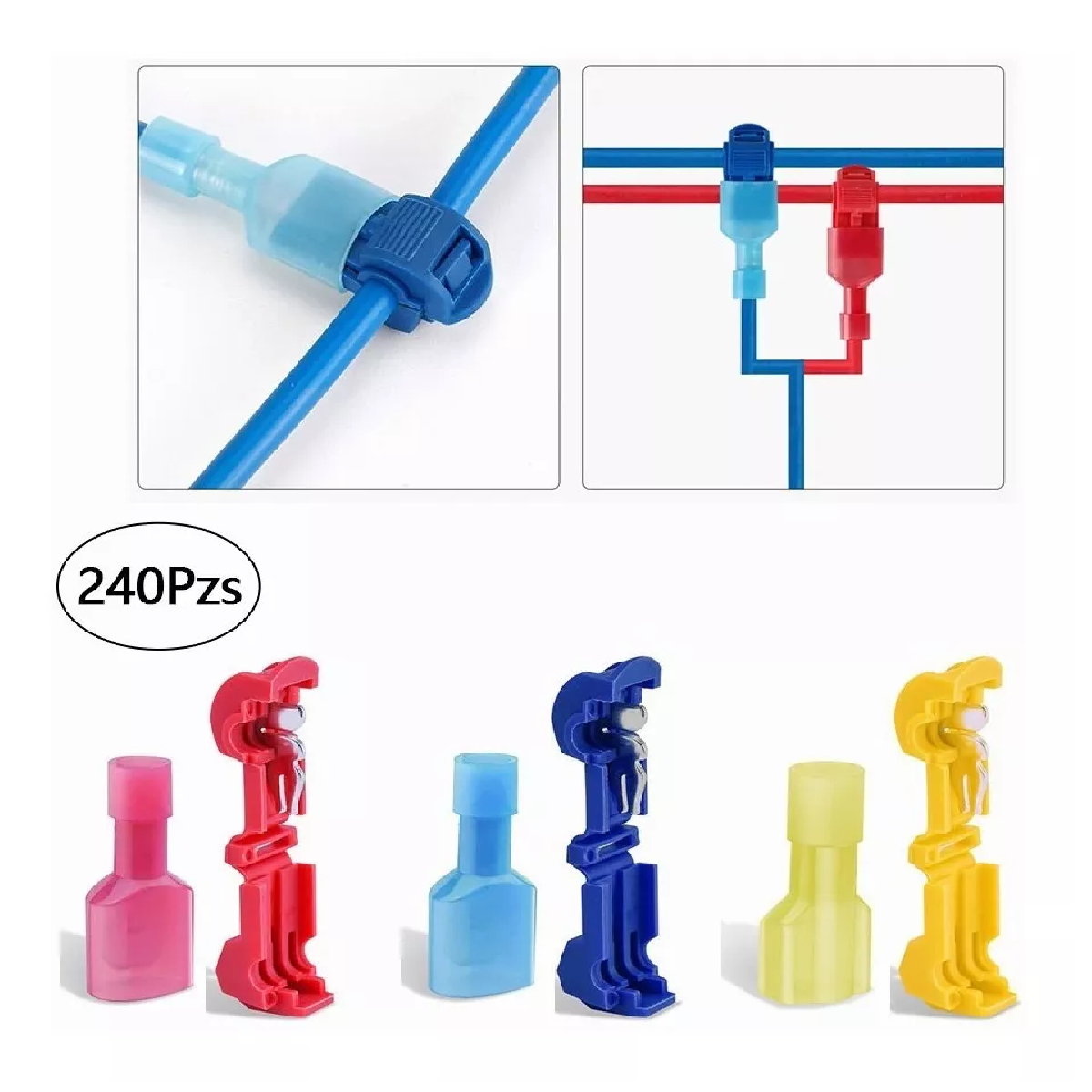 Kit Conectores T-tap Terminales Cables Terminales De Cables De E