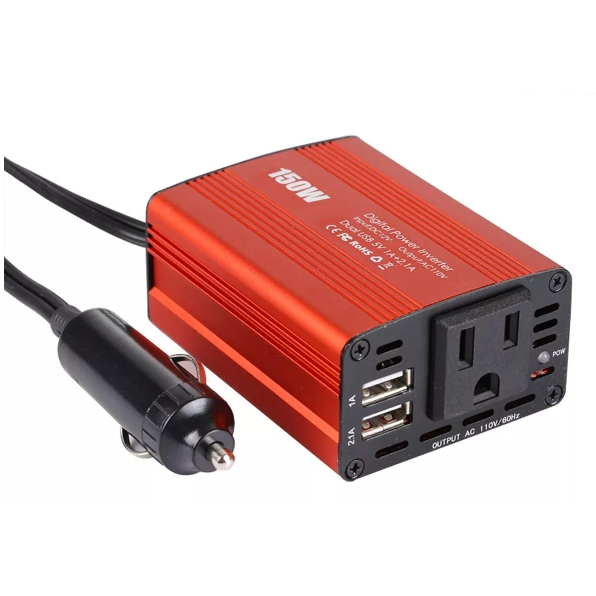 Inversor De Corriente Para Auto 150w, 12v-110v
