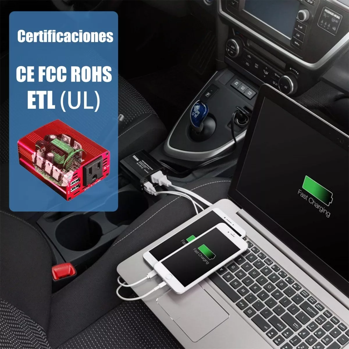 Inversor De Corriente Para Auto 150w, 12v-110v