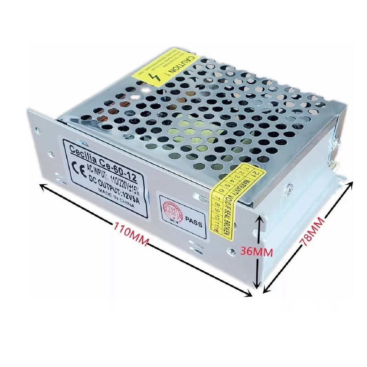 Fuente Conmutada 12v 5a 60w Eliminador Transformador Drive