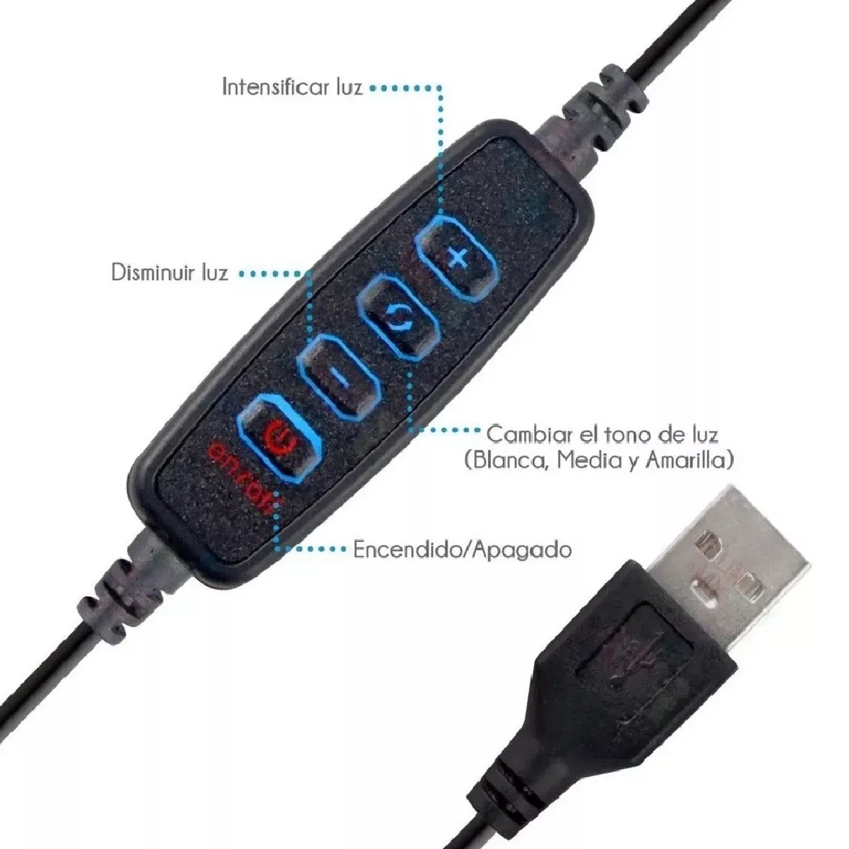 Lampara Aro De Luz Led De 10 Pulgadas Con Tripie Portatil