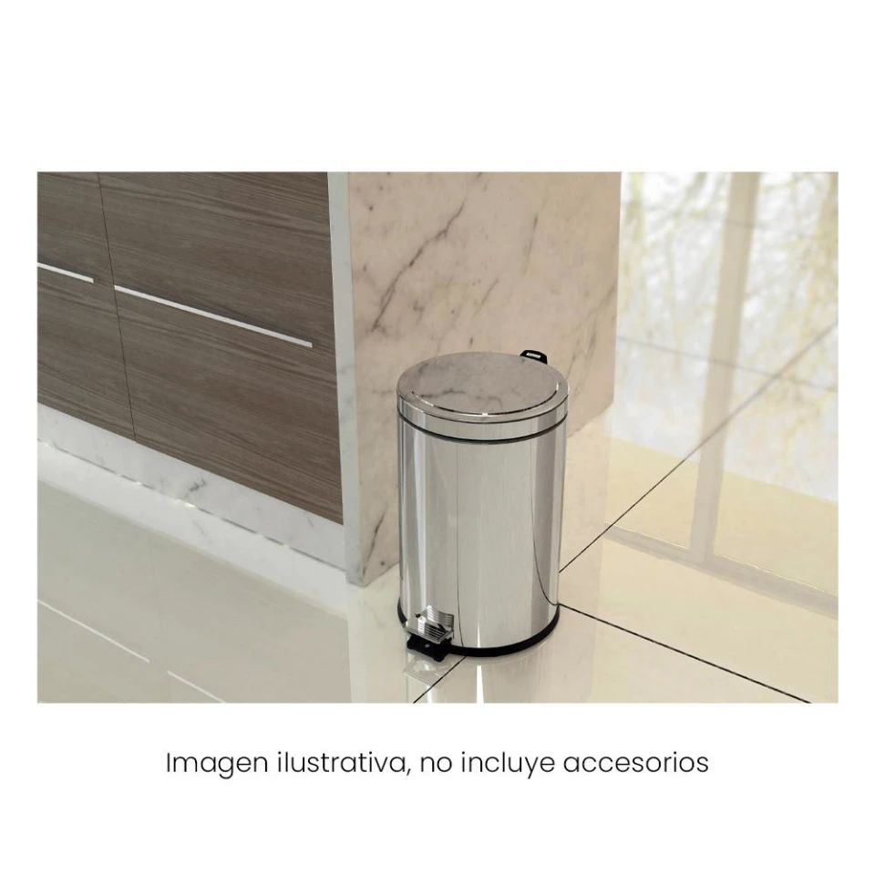 Bote de Basura Acero Inoxidable con Pedal 12 lt