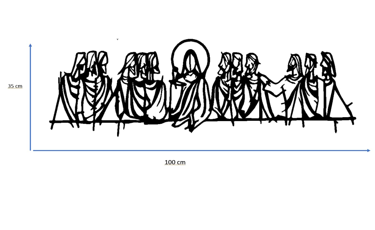 Decoracion Ultima Cena 100 x 35