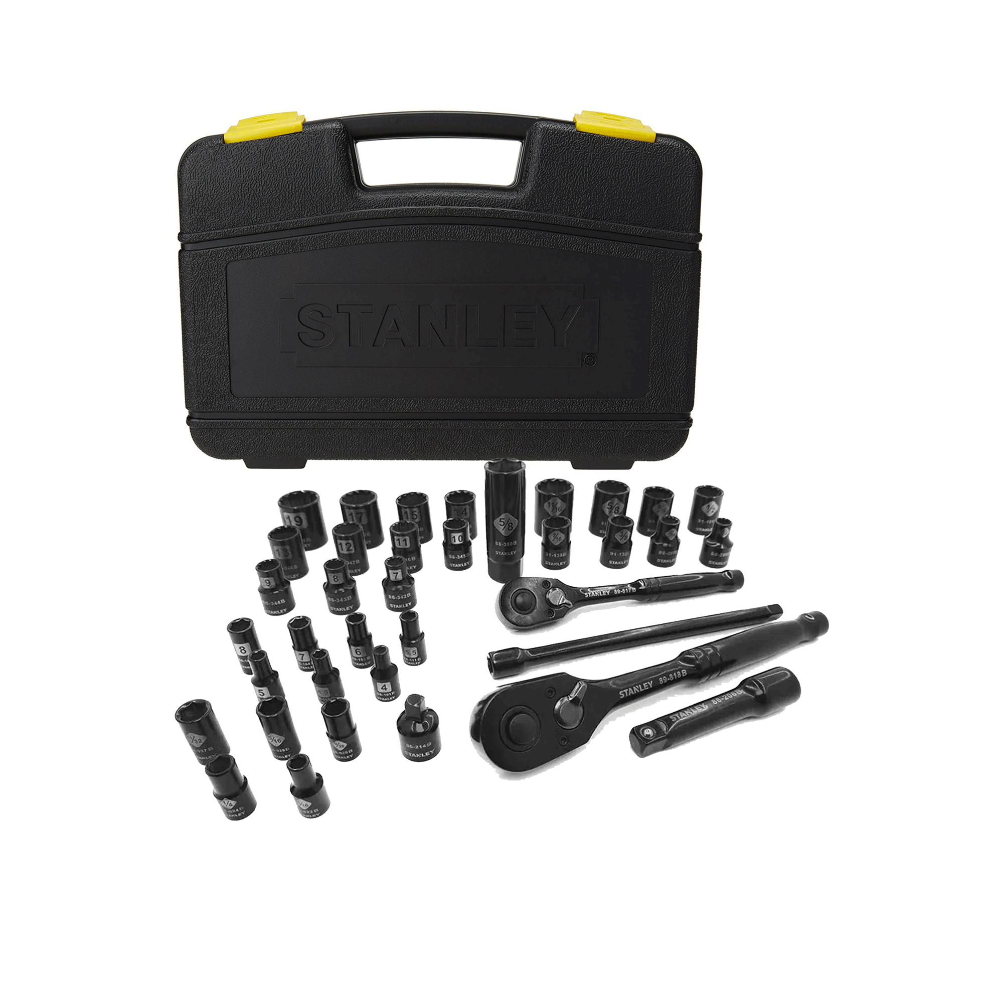 Autocle con Matracas Stanley 87-320 3/8" Y 1/4" 37 Pzs				 					