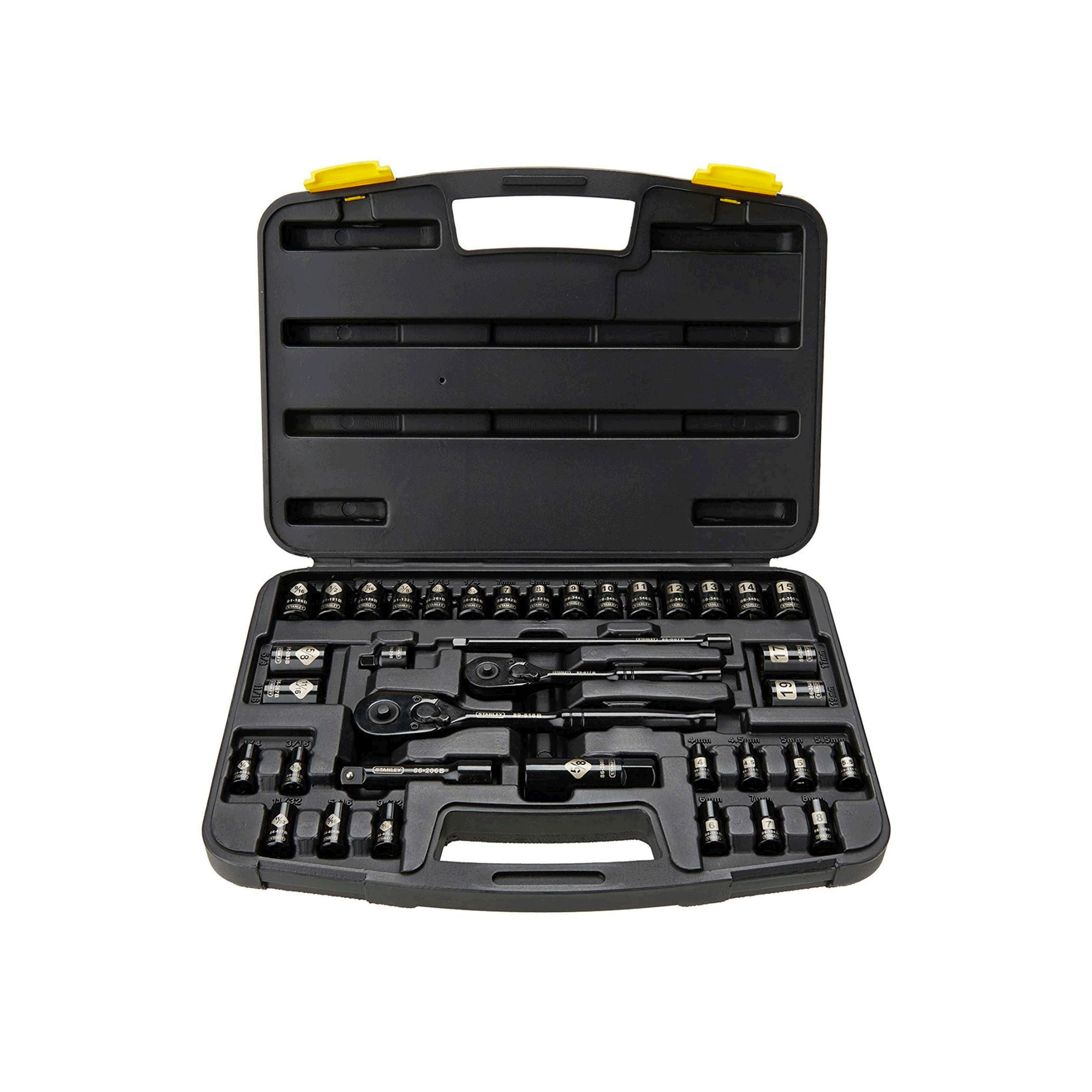 Autocle con Matracas Stanley 87-320 3/8" Y 1/4" 37 Pzs				 					