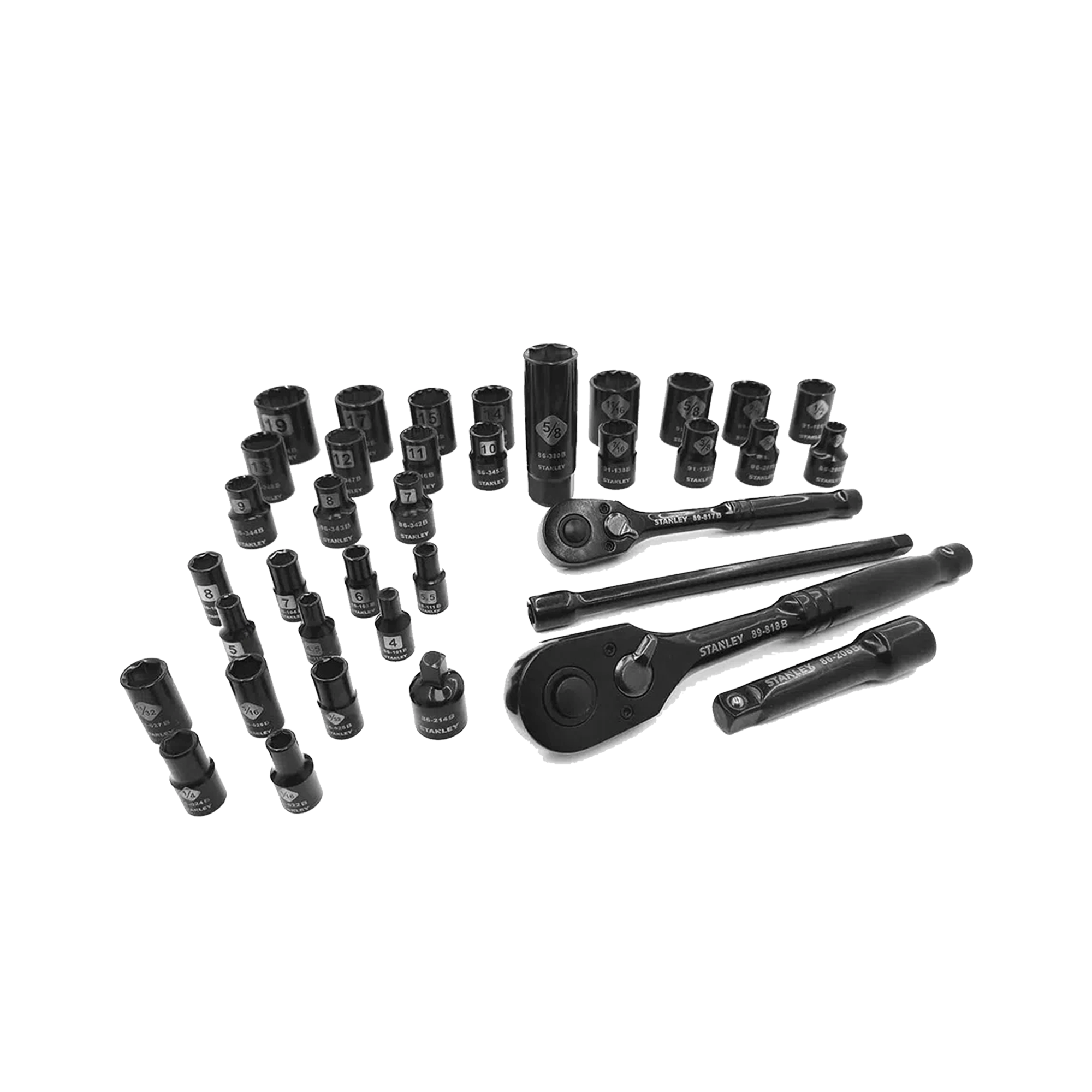 Autocle con Matracas Stanley 87-320 3/8" Y 1/4" 37 Pzs				 					