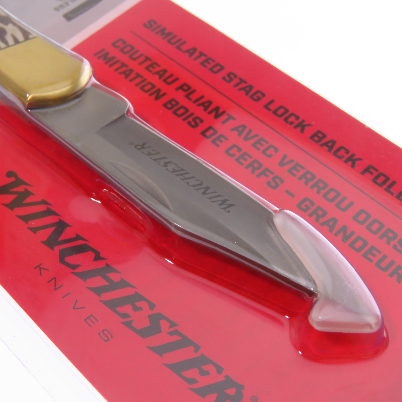 Wn6220080w Winchester Navaja Lockback Imitacion Asta.