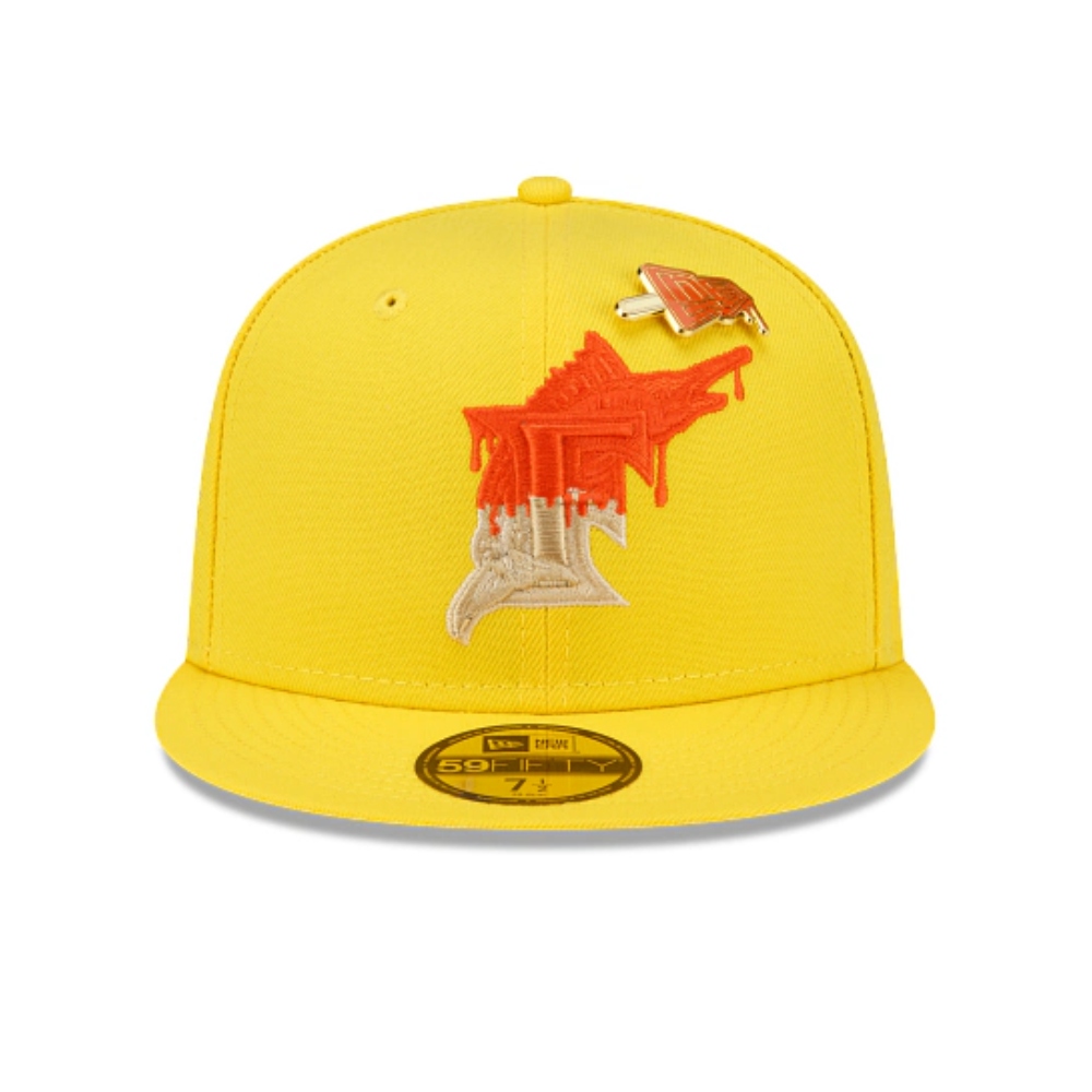 GORRA NEW ERA 59FIFTY MIAMI MARLINS WORD SERIES AMARILLO 60293521