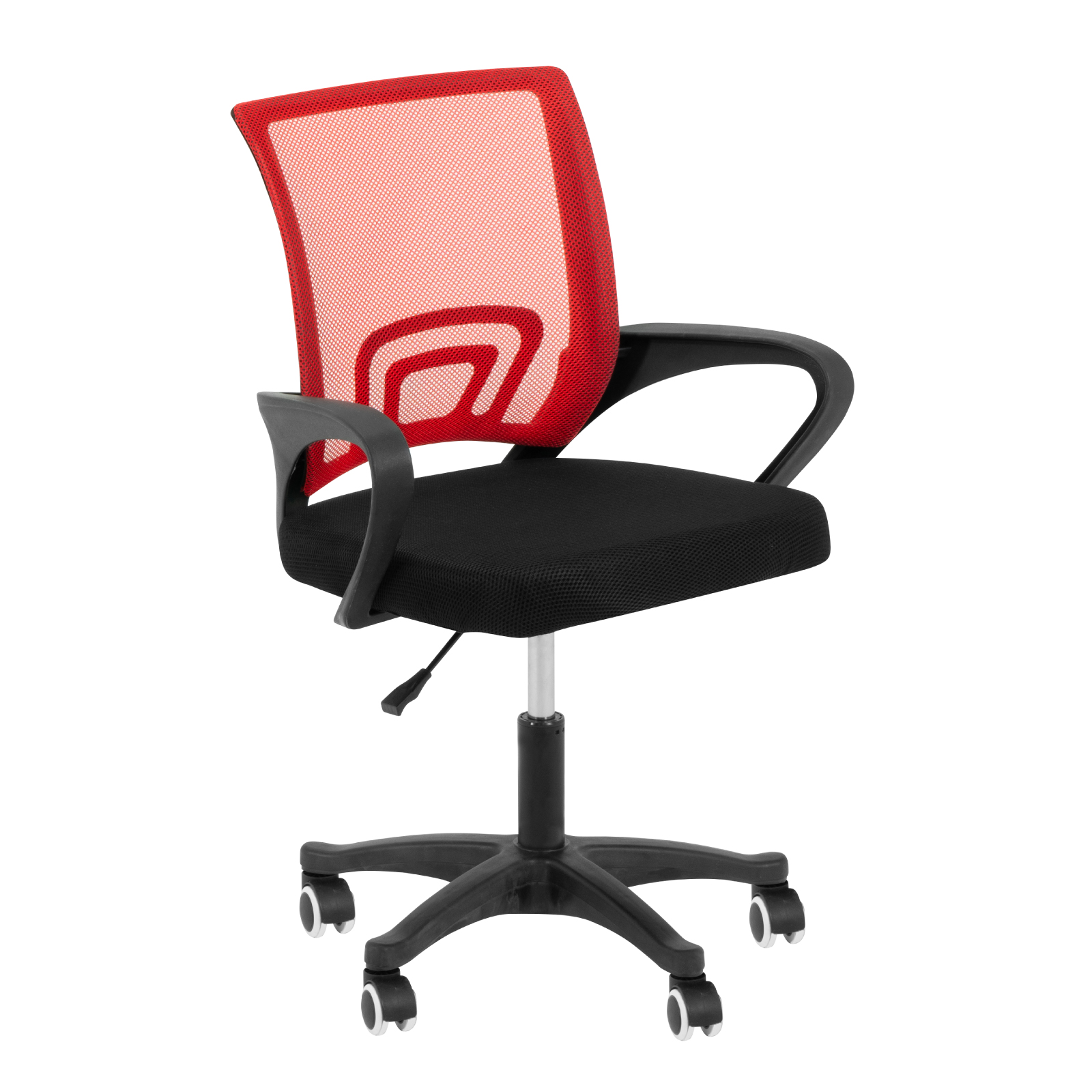 Silla de Oficina Ergonomica con Tela Transpirable y Soporte Lumbar, Silla de Escritorio con Ruedas + Altura Ajustable
