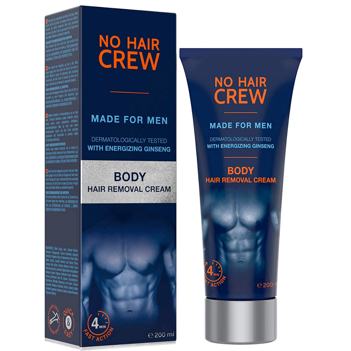 NO HAIR CREW Body Crema Depilatoria corporal para hombre 200ml
