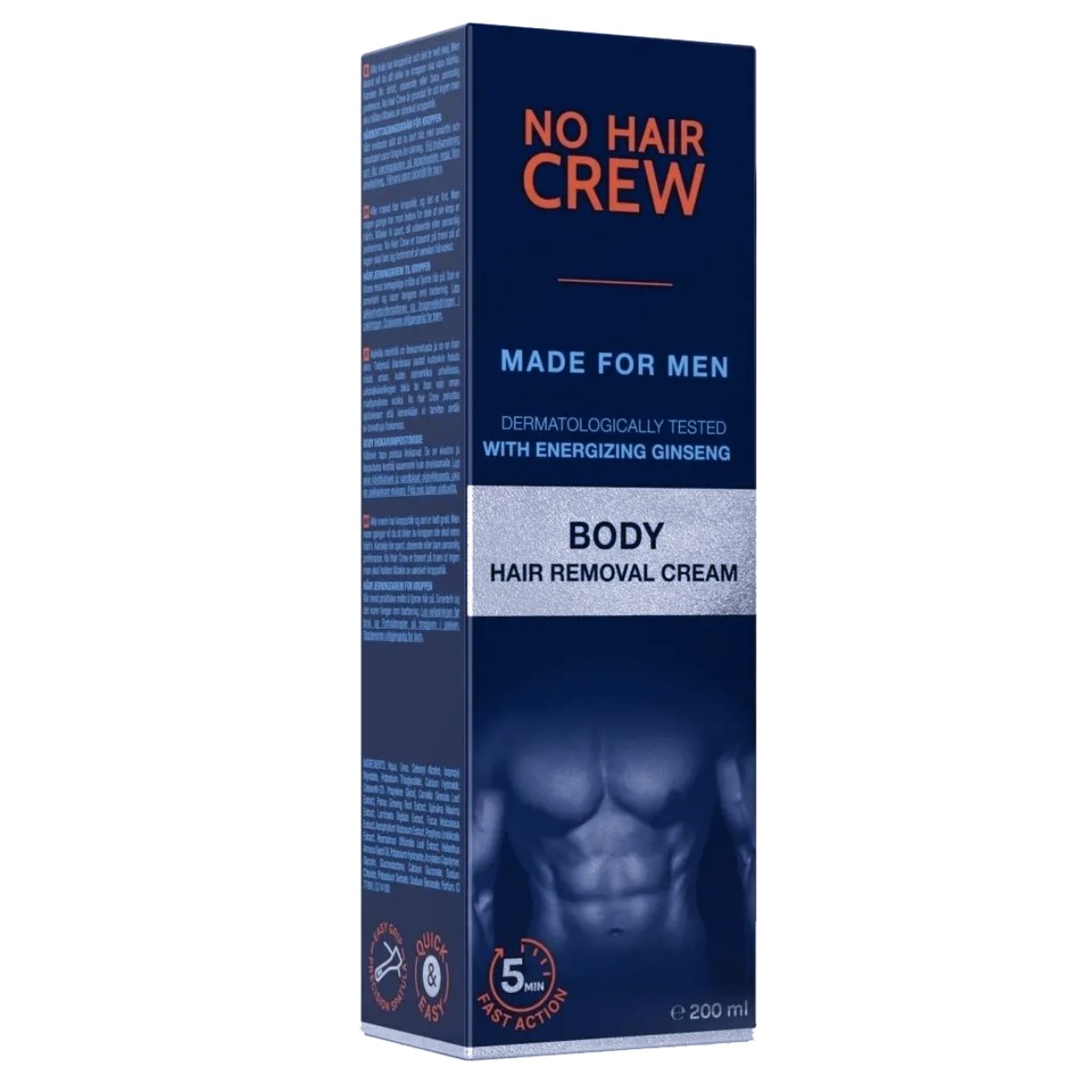 NO HAIR CREW Body Crema Depilatoria corporal para hombre 200ml