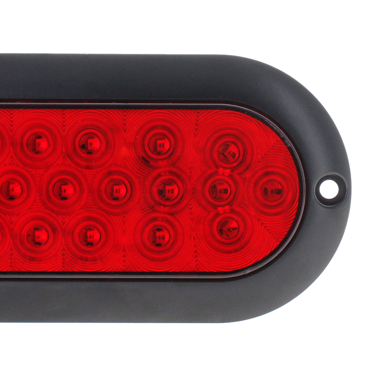 10 Plafon Ovalado 24 Led Bisel Negro Alta Baja Estrobo