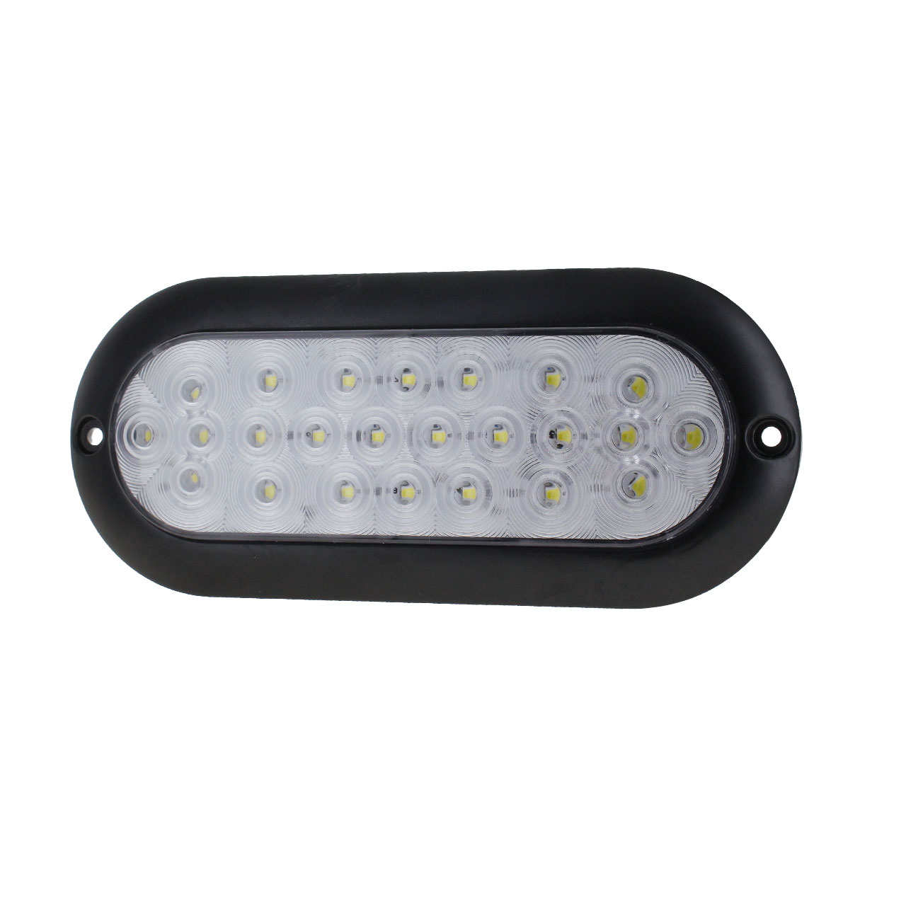 10 Plafon Ovalado 24 Led Bisel Negro Alta Baja Estrobo