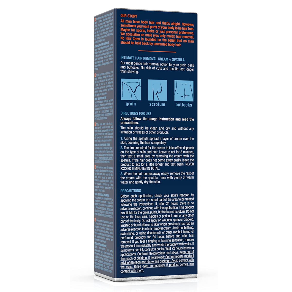 NO HAIR CREW Intimate Crema Depilatoria íntima para hombre 100ml