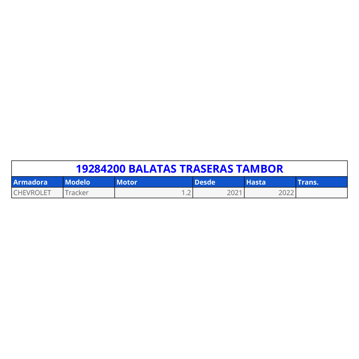 Balatas acdelco original para: Tracker 2021-2022
