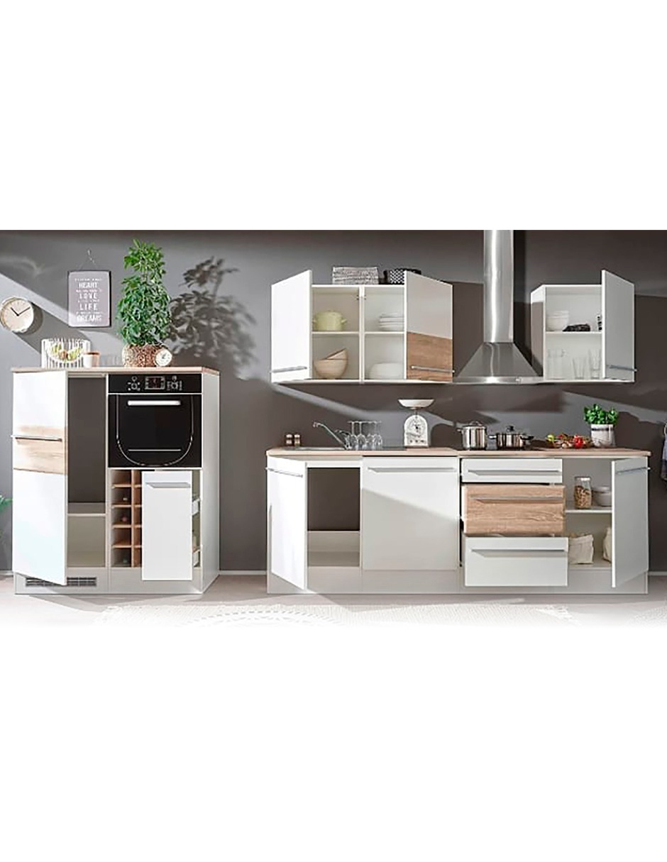 Combo Kitchen 20 Mueble Microondas + Barra De Cocina - Blanco