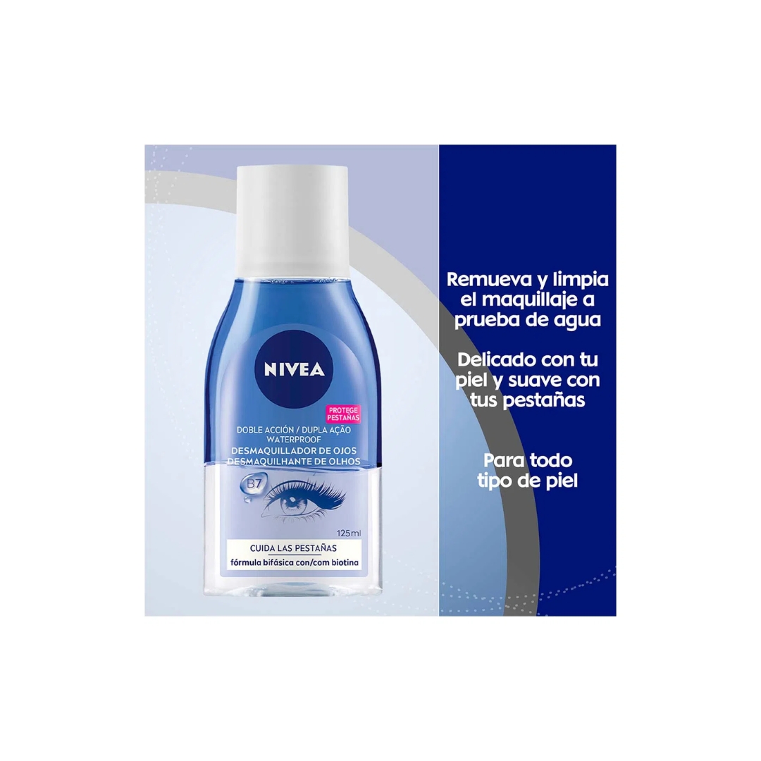 Desmaquillante Nivea Bifásico 125ml. 3 Piezas - Azul