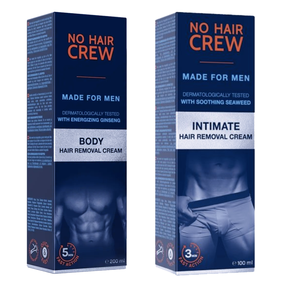 NO HAIR CREW Combo Pack Crema Body 200ml +  Crema Intimate 100ml