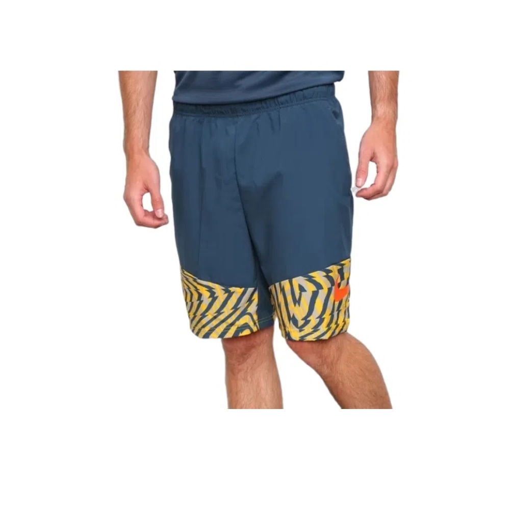 SHORT DEPORTIVO NIKE DRY-FIT AZUL-AMARILLO PARA HOMBRE DJ0308-458