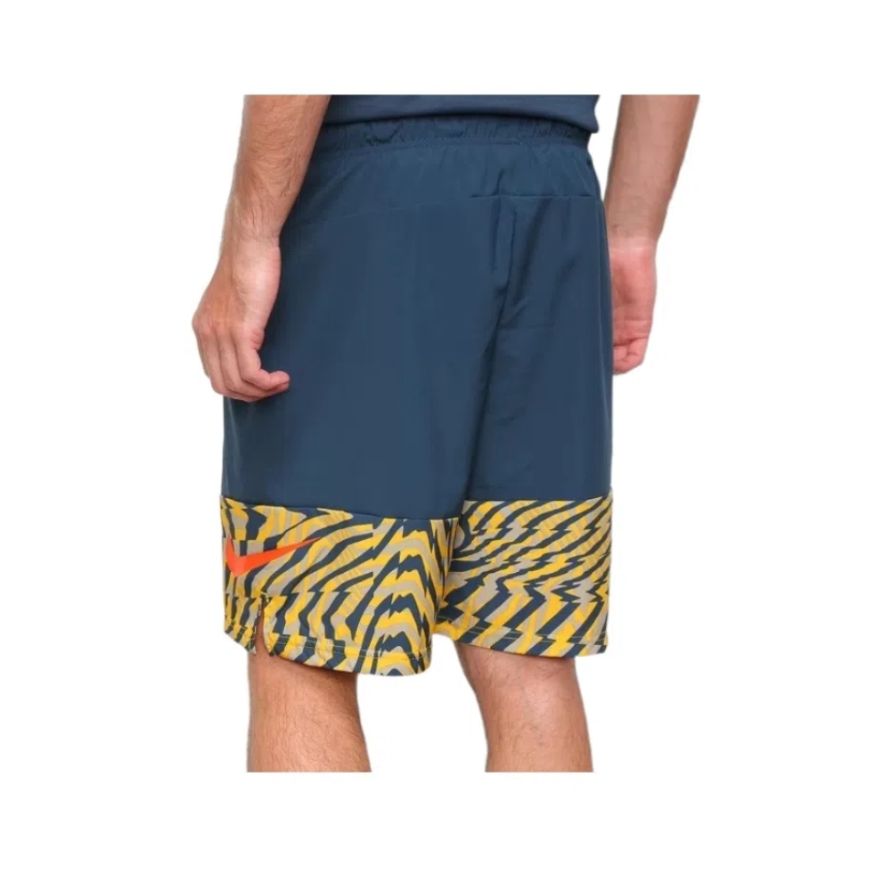 SHORT DEPORTIVO NIKE DRY-FIT AZUL-AMARILLO PARA HOMBRE DJ0308-458