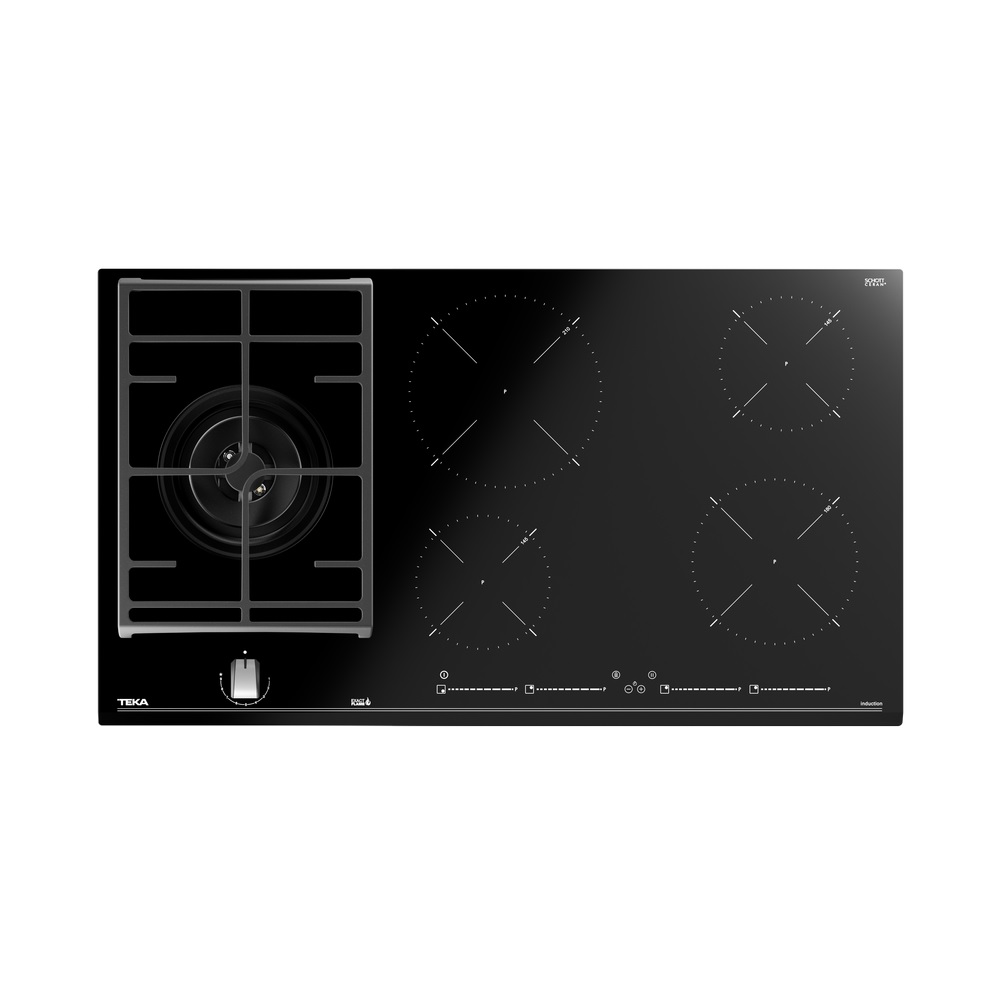 Parrilla Híbrida Gas Eléctrica Empotrar Teka JZC 95314 ABB BK 90 cm 5 Quemadores.