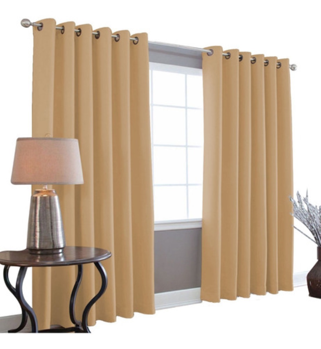 Cortinas Blackout 275cm Ancho X 215cm De Largo En 2 Paneles BEIGE