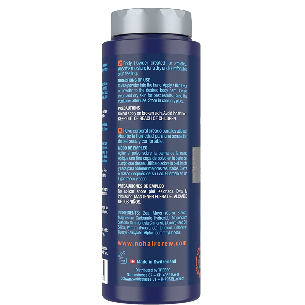 NO HAIR CREW Intimate Polvo Premium Dry & Fresh para hombre 100grs