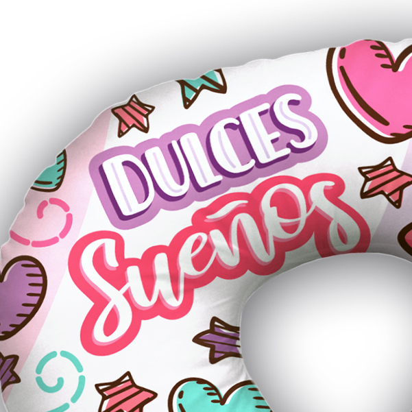 Cojin De Viaje Dulces Sueños Almohada Para Cuello Descanso