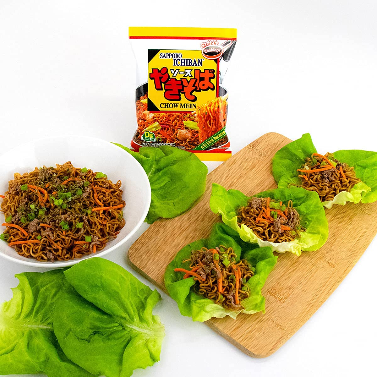 Sopa instantanea Yakisoba Pasta Sapporo Ichiban Chow Mein Instantaneo De 102 G. ( 3 Bolsas )