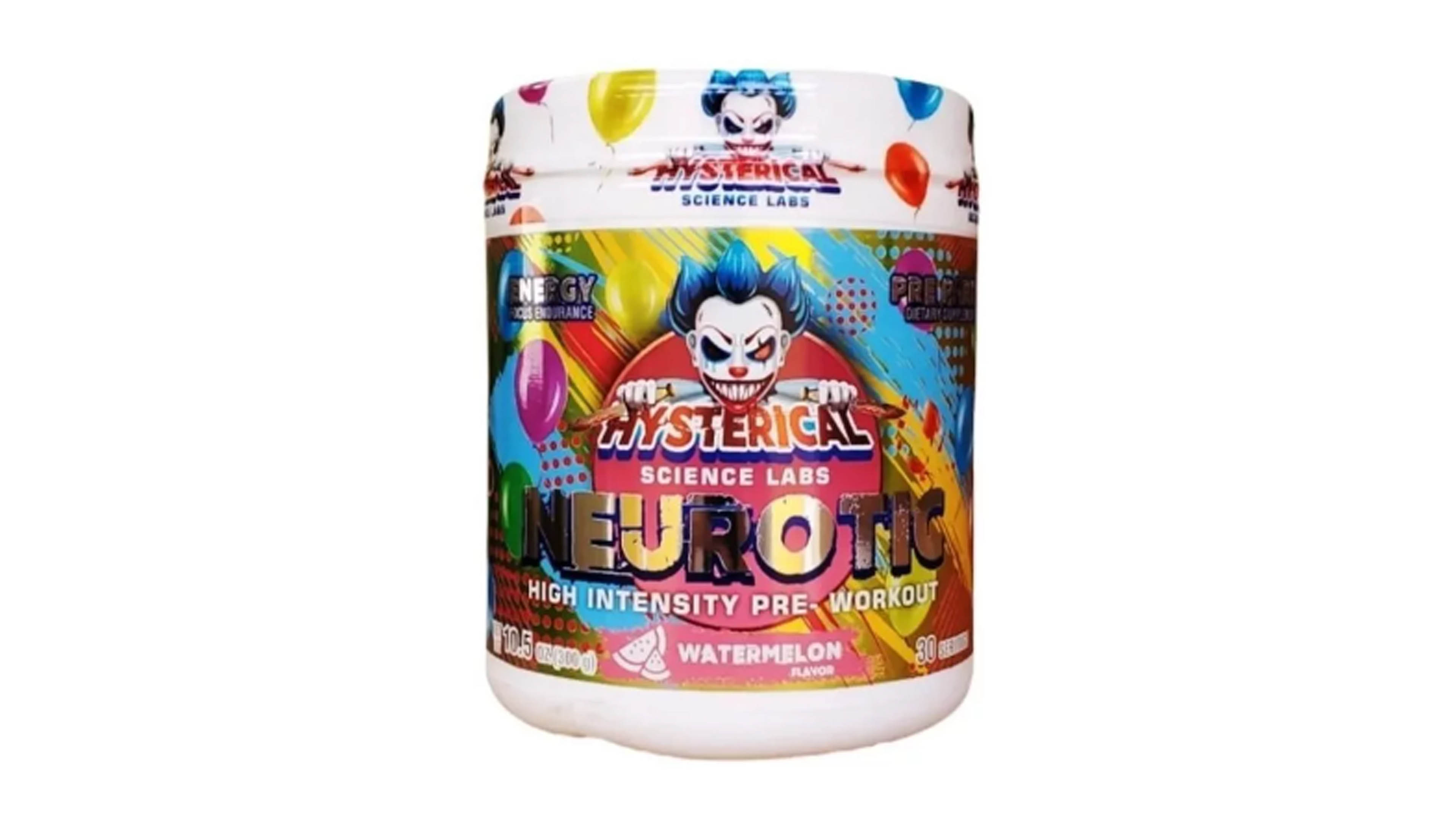 Pre Entrenador Neurotic Hysterical 30 Srv 300 Grs Gym Entrenador Sabor Sandia 