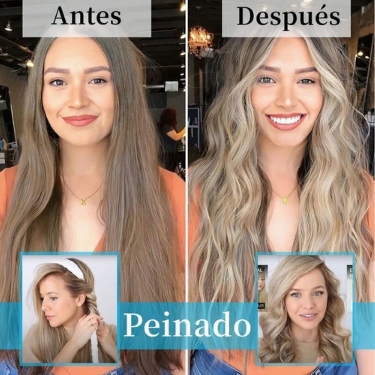 Curly Ondas En Cabello Rizos Sin Calor Tubo Con 2 Scrunchies