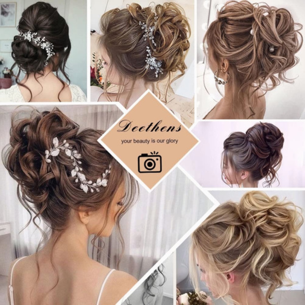 Pelucas Moño Chic Extension Cabello,postizo Pelo Desordenado