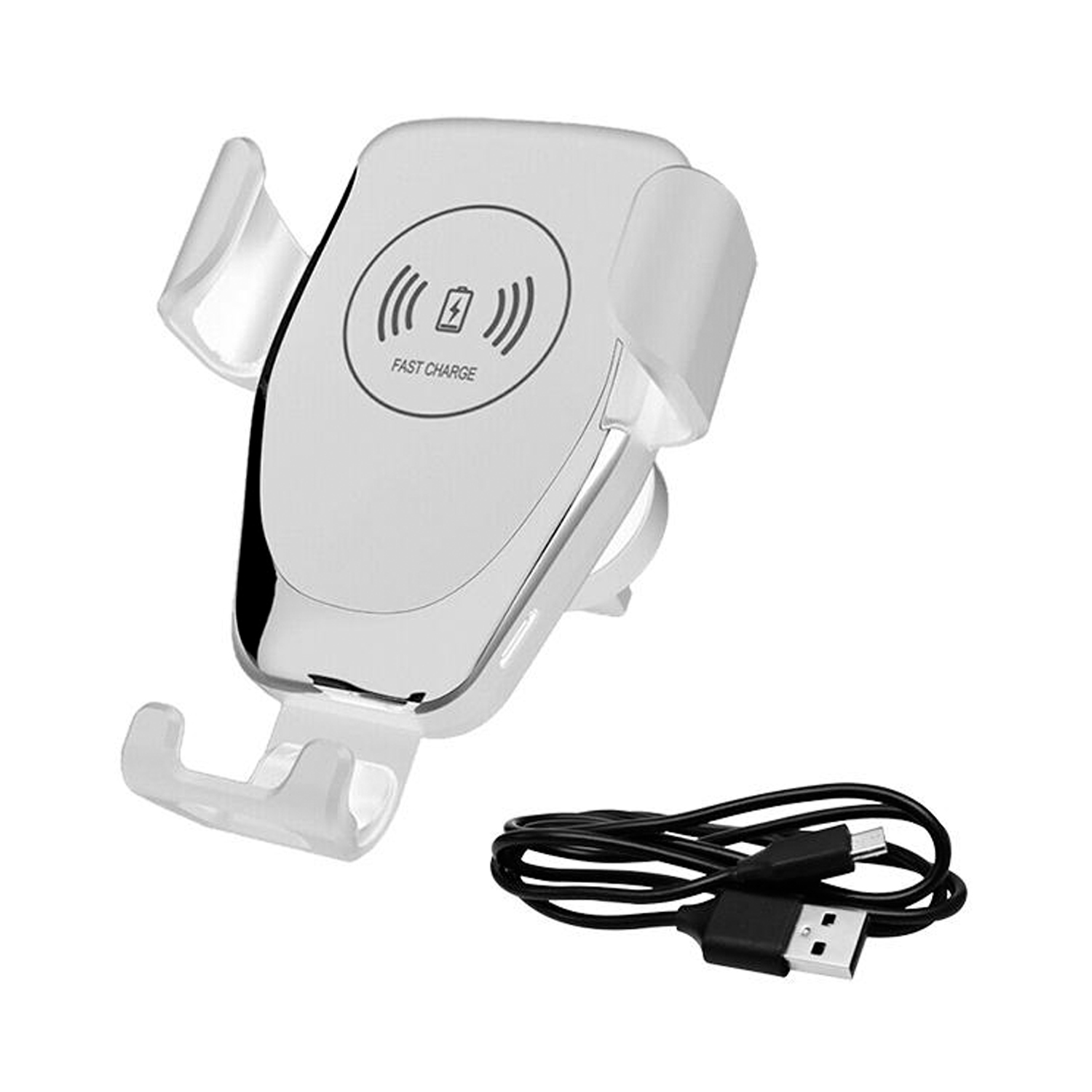 Soporte Cargador Inalámbrico Qi MXHCC-001-2 DC 9V 1A Inalámbrico Blanco Cable USB Incluido, CarCharge