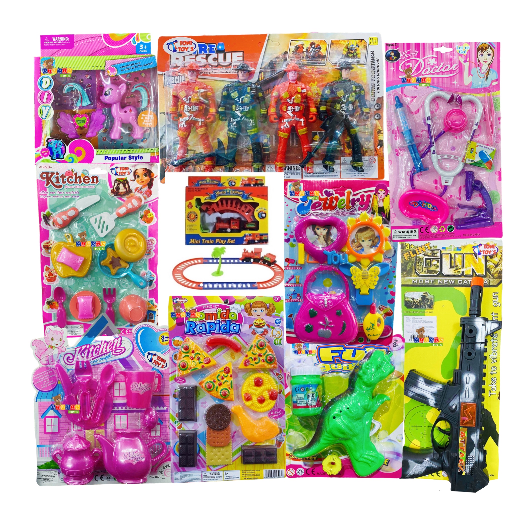 Paquete 10 Juguetes Económicos Niño Y Niña Premium