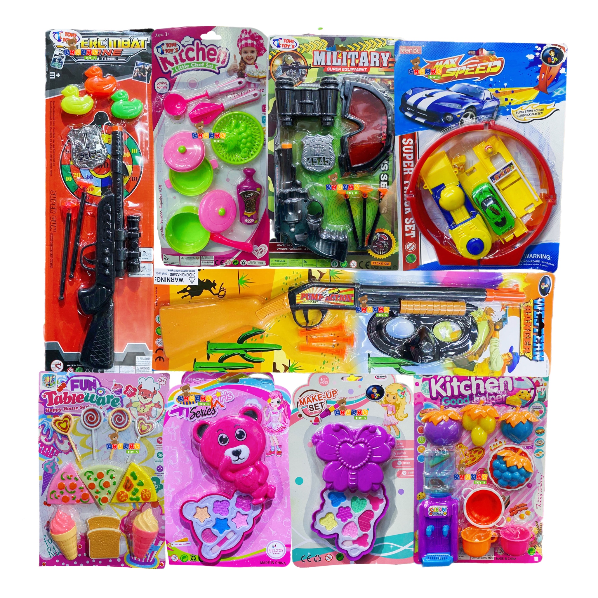 Paquete 10 Juguetes Económicos Niño Y Niña Premium